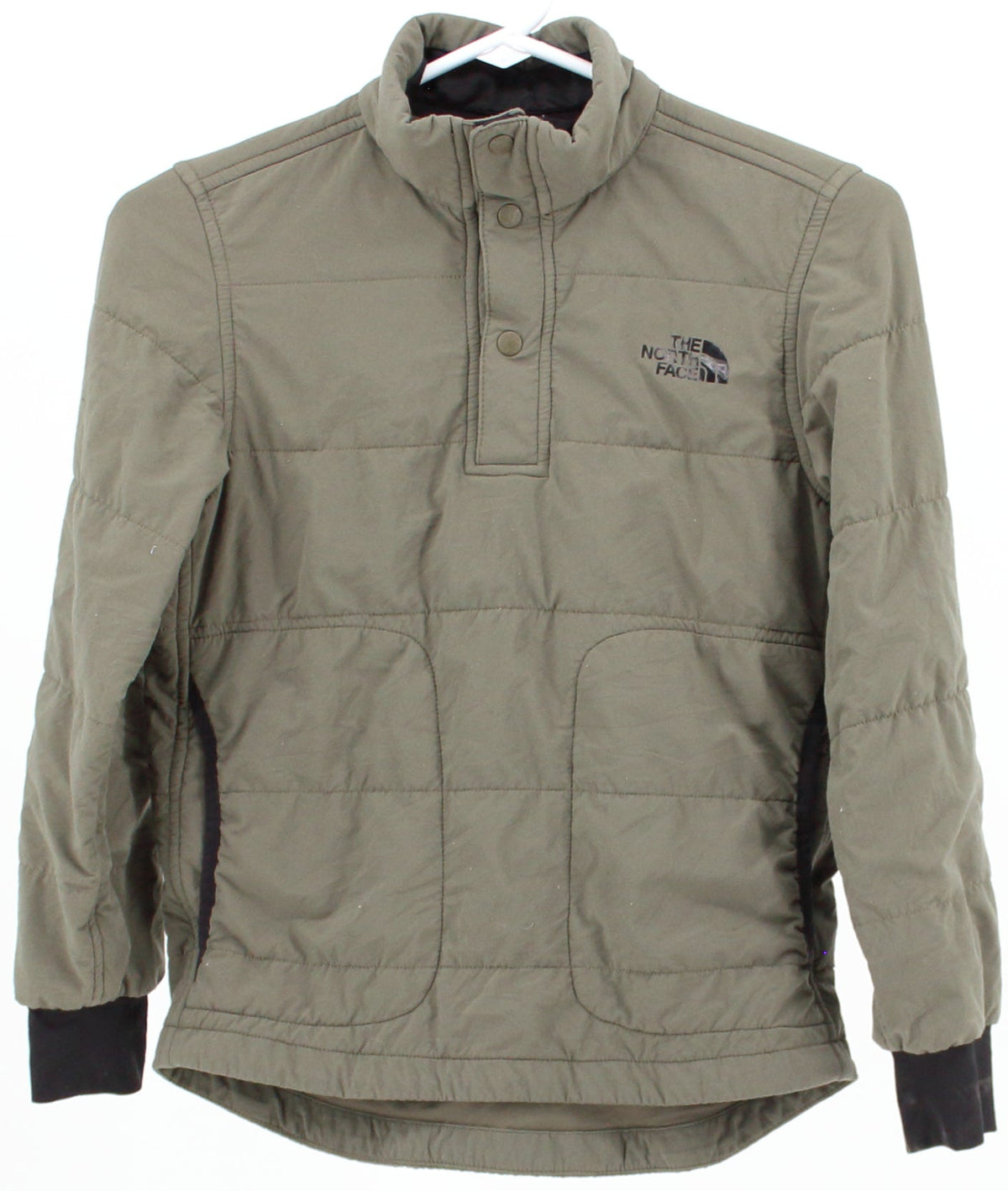 The North Face Boys Military Green Half Button Top