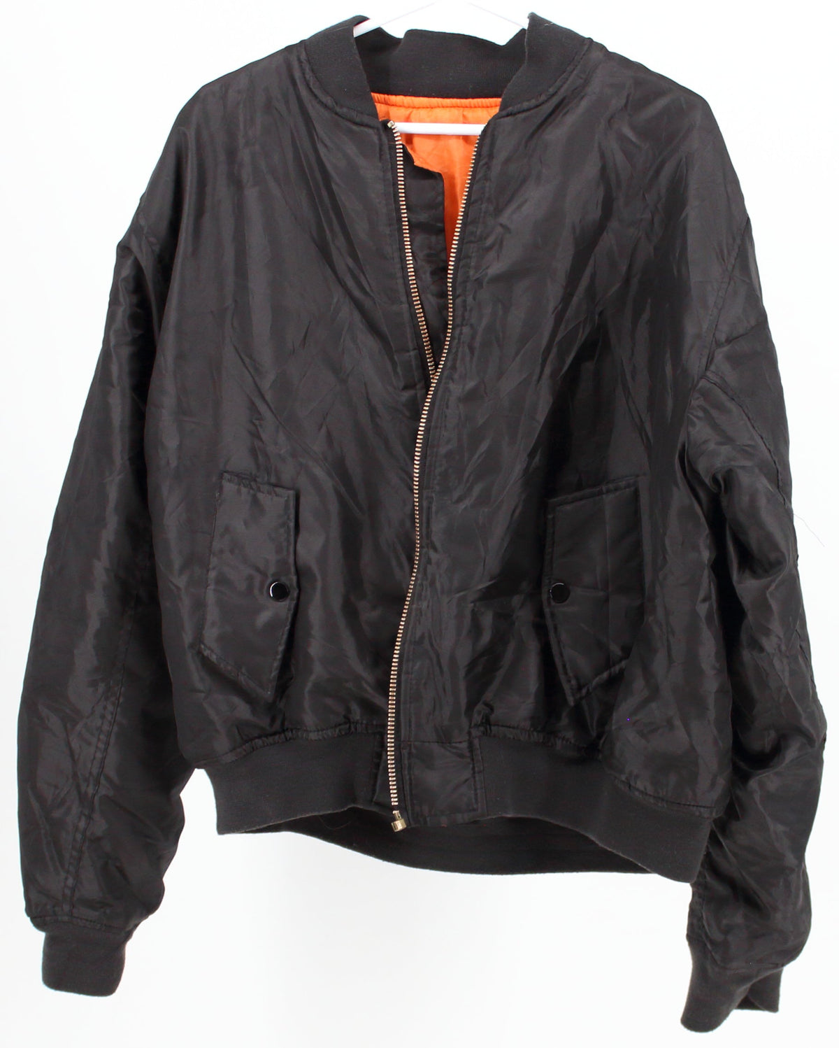 Outdoor Habitat Black and Orange Reversible Bomber Jacket