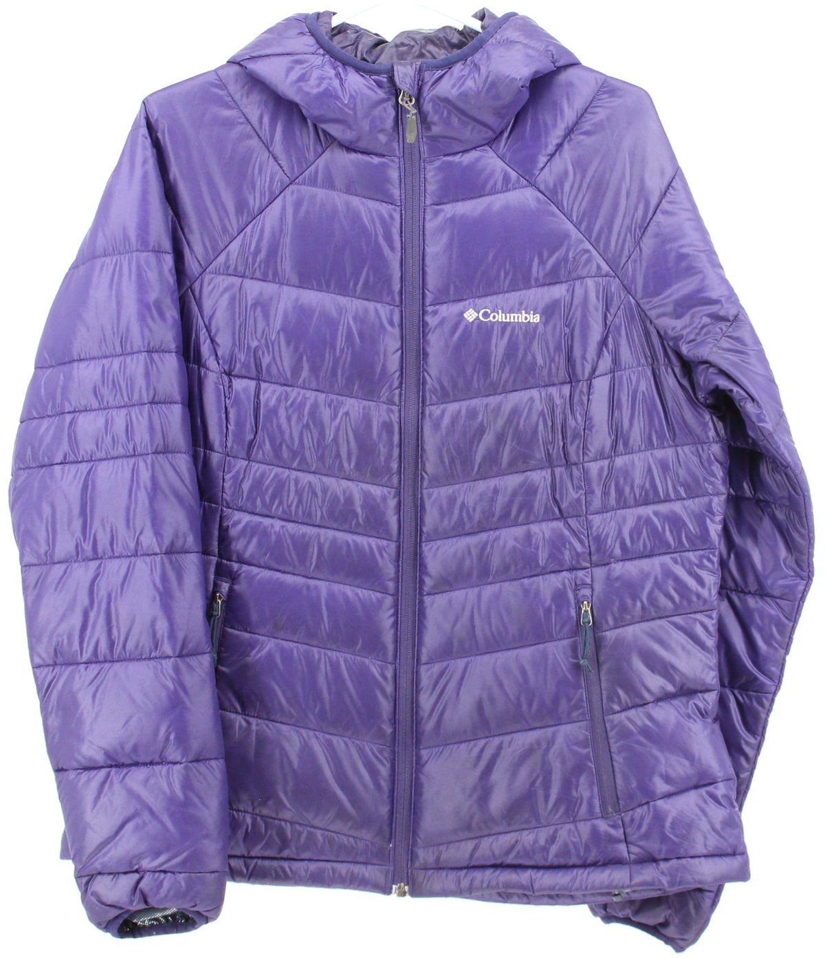 Columbia Purple Hooded Down Jacket