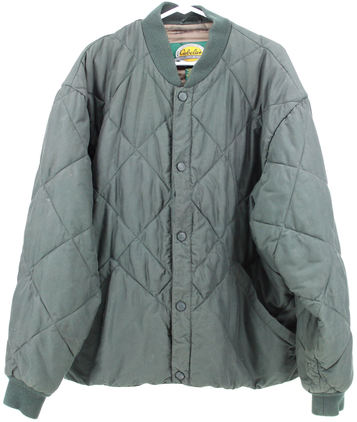 Cabela's Green Quilted Bomber Jacket