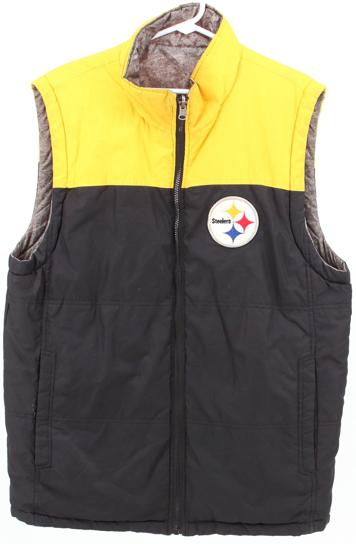 NFL Steelers Yellow and Black Reversible Vest