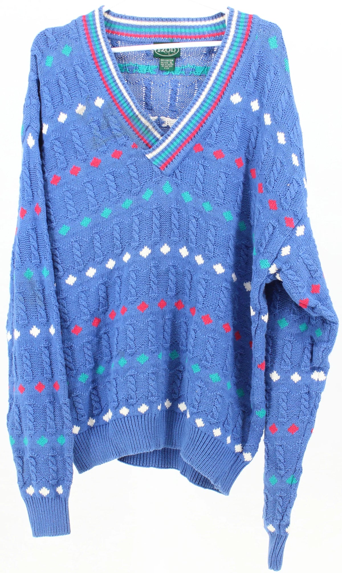 Izod V Neck Blue Sweater