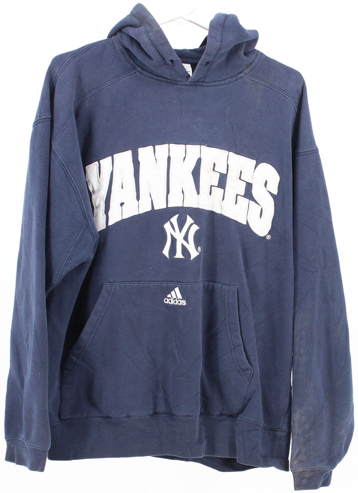 Adidas Yankees Navy Blue Hooded Sweatshirt