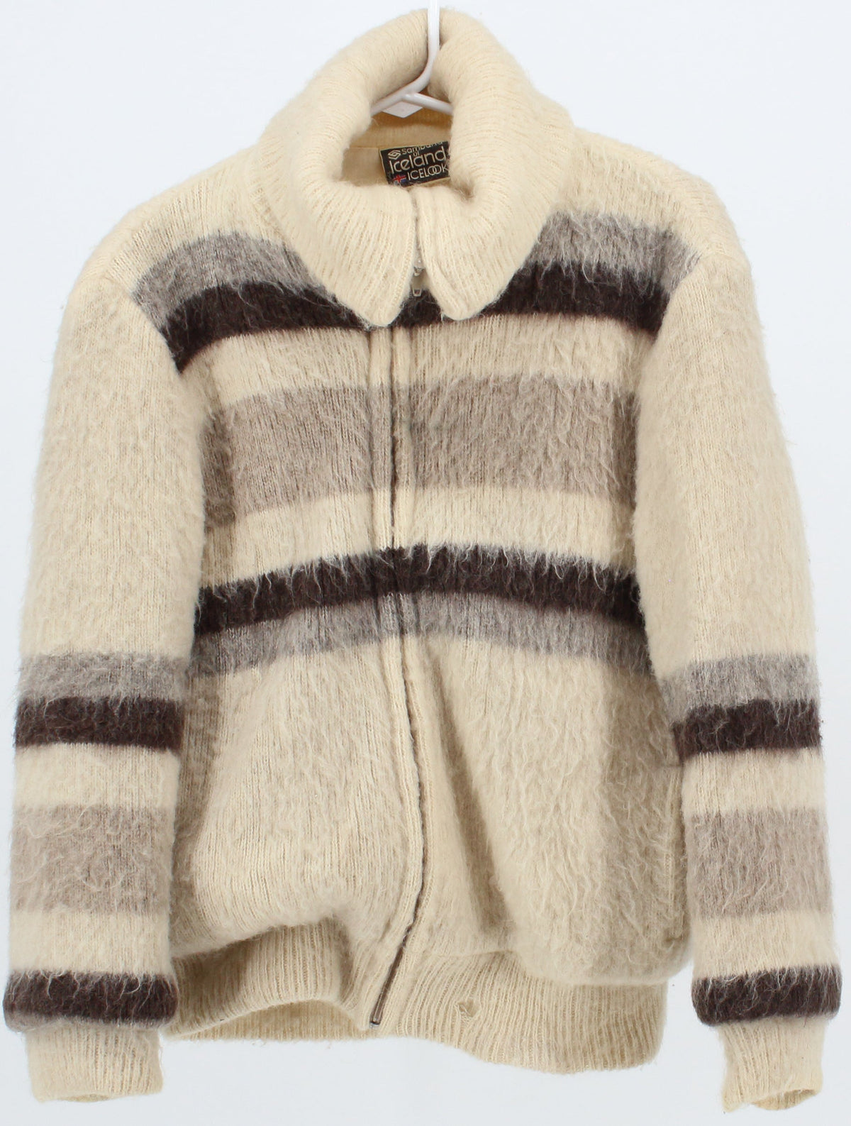 Samband of Iceland Icelook Beige Wool Zip Sweater
