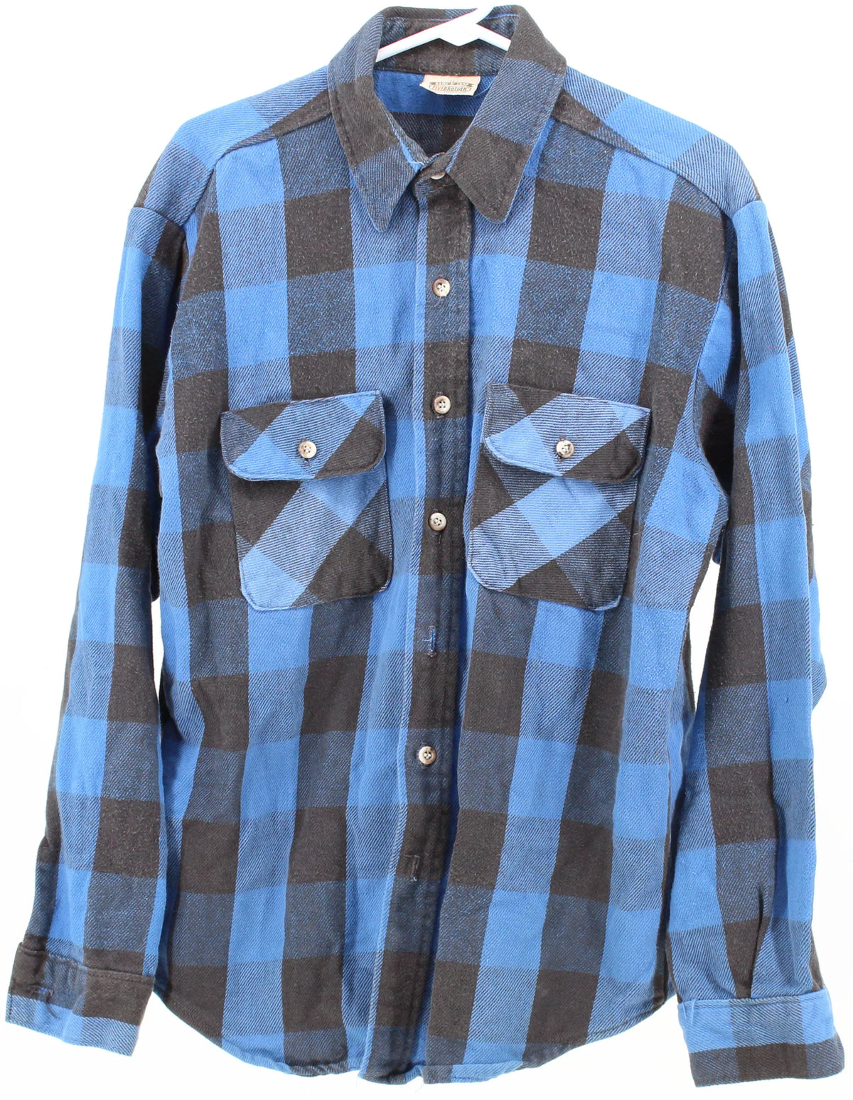 Five Brother Blue and Black Plaid Flannel Shirt