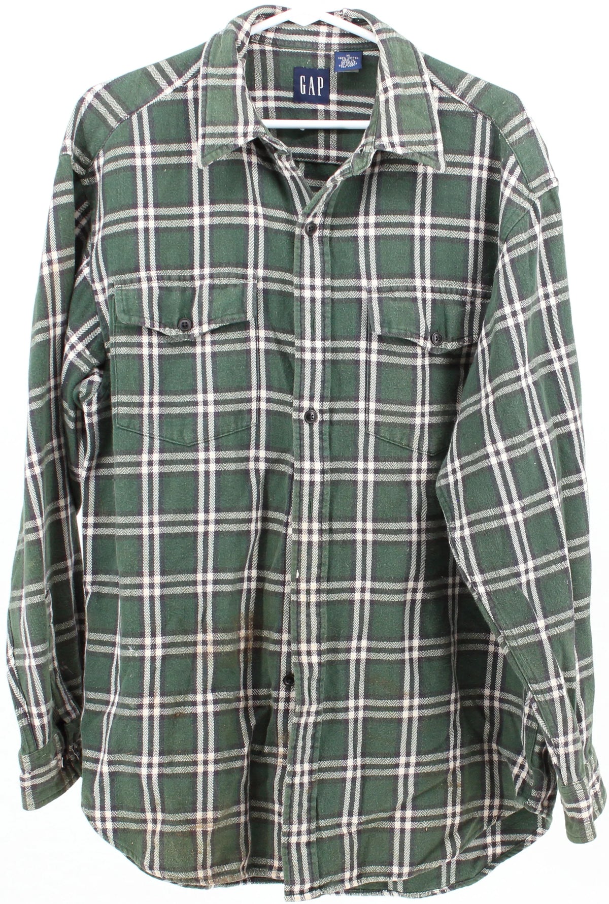 Gap Green Plaid Flannel Shirt