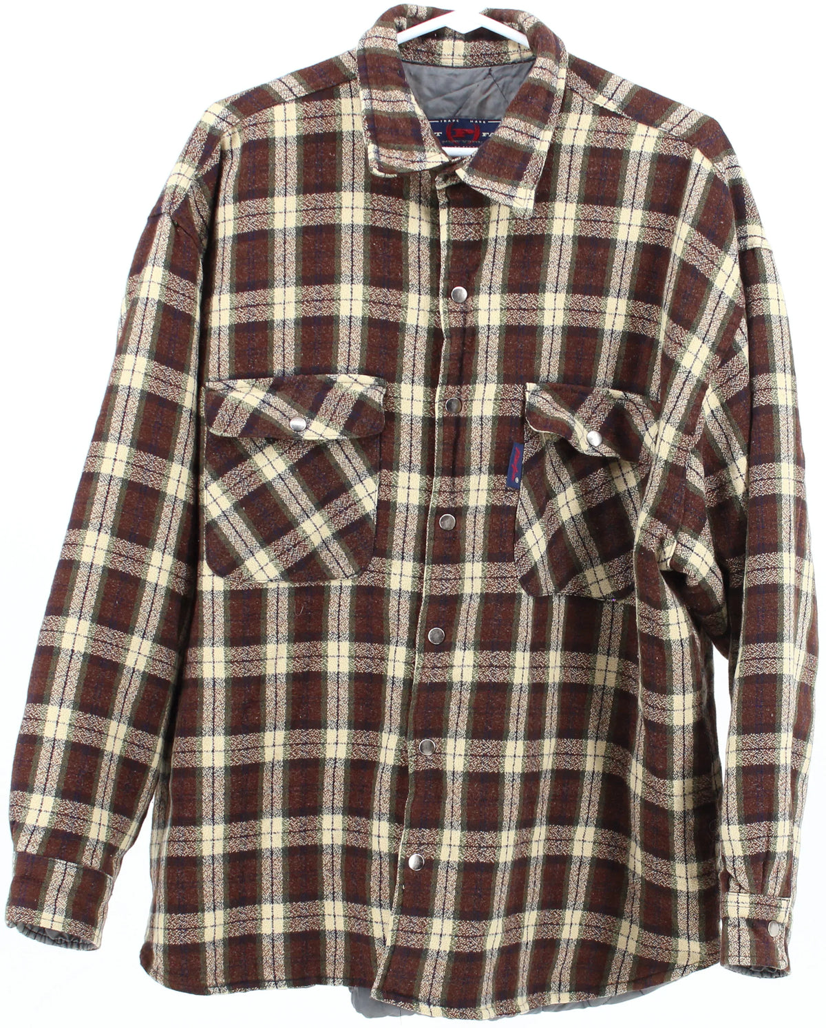 Path Farm Brown Plaid Shirt With Quilted Lining