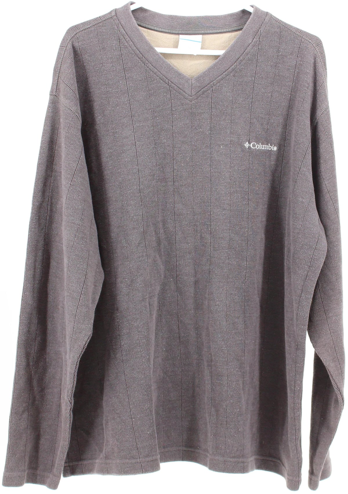 Columbia Grey V Neck Sweater