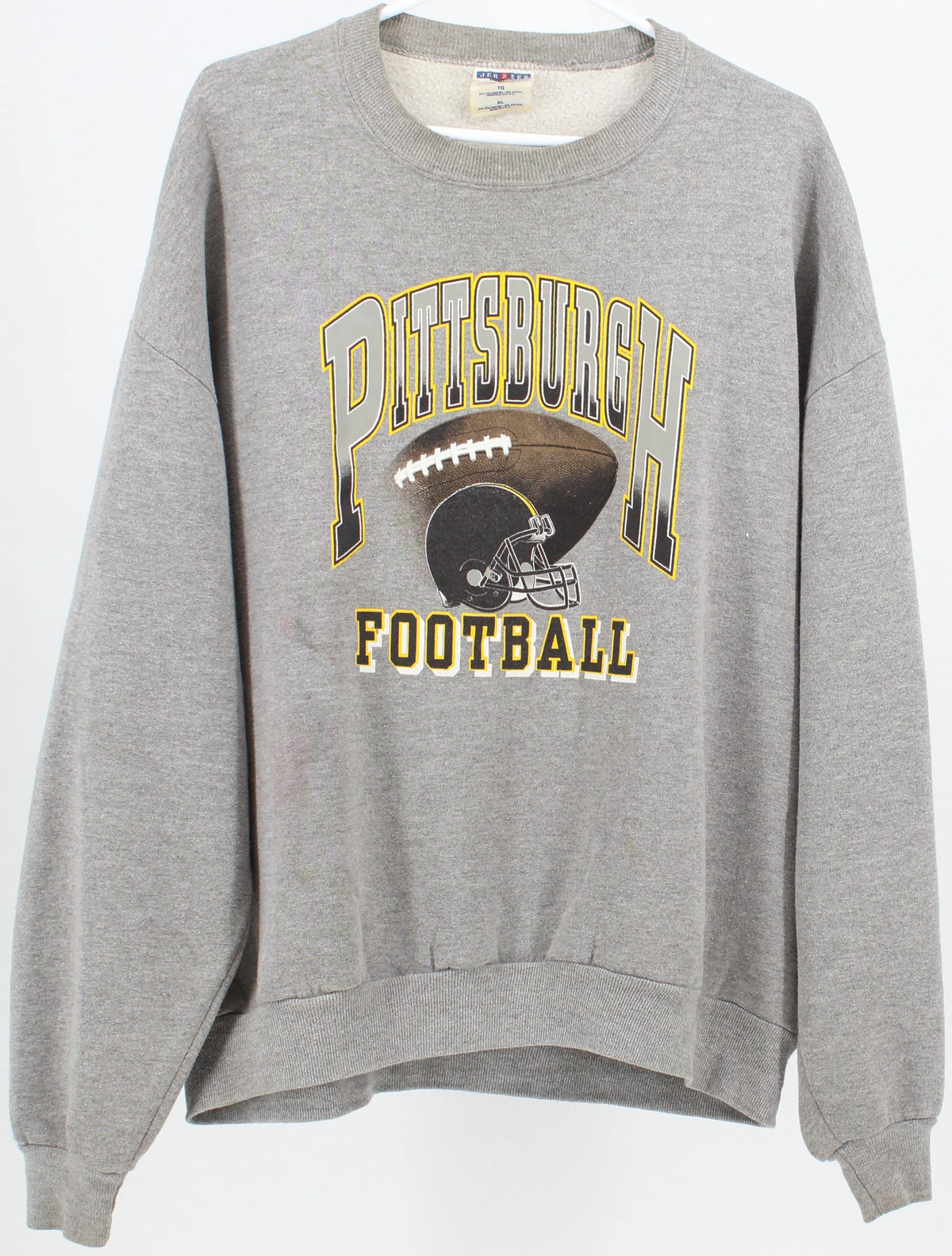 Jerzees Pittsburgh Football Grey Sweatshirt