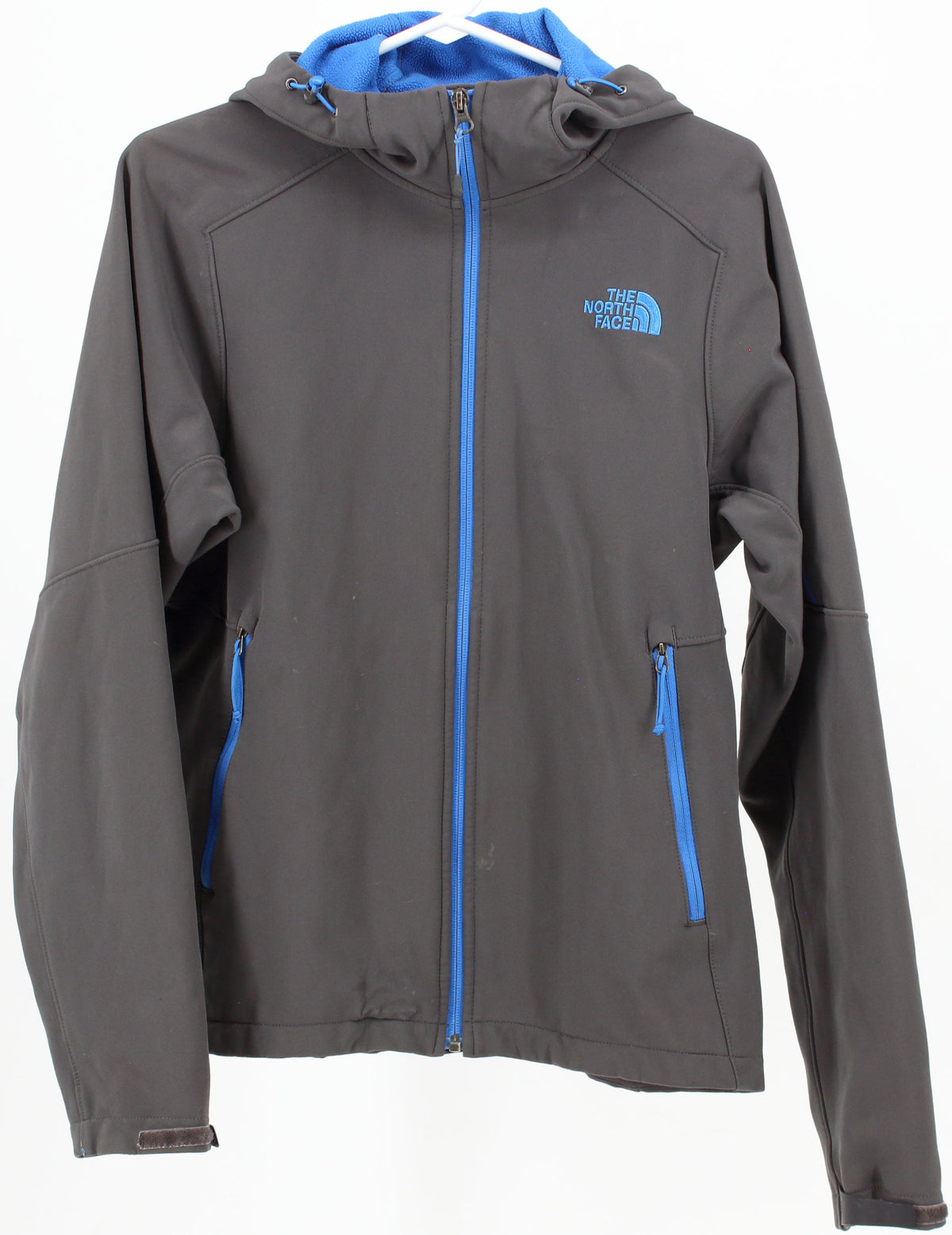 North face blue hot sale and gray jacket