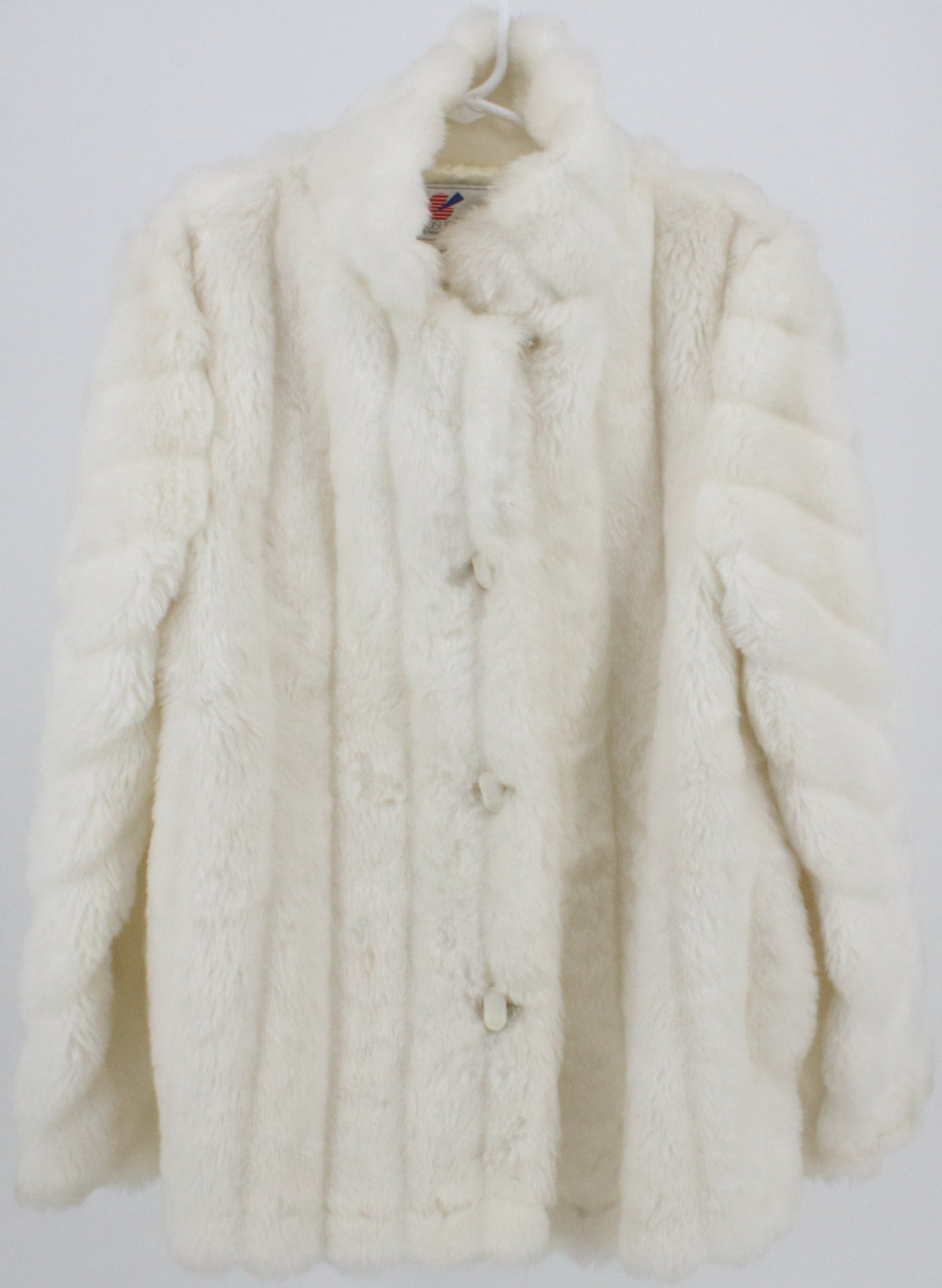 Casual Time White Faux Fur Coat
