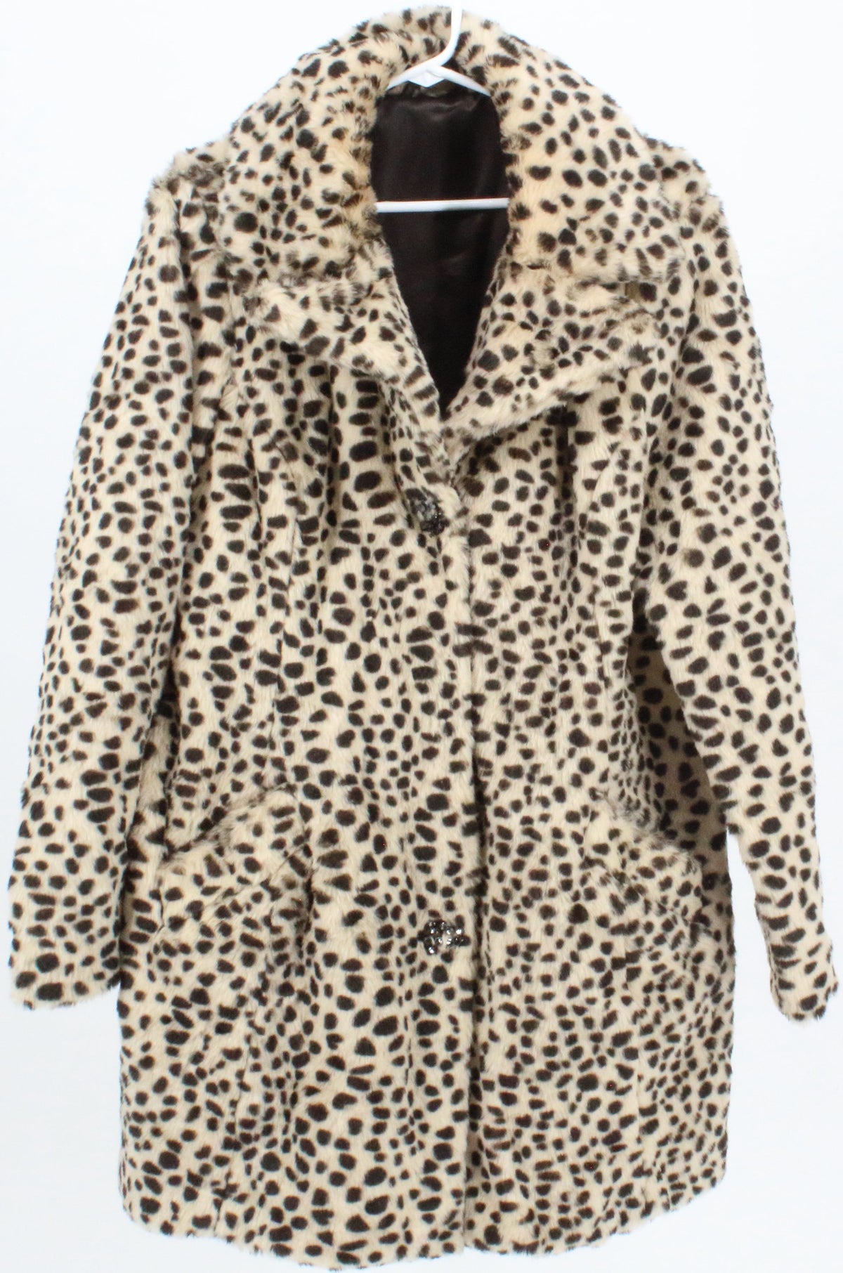 East 5th Animal Print Faux Fur Coat