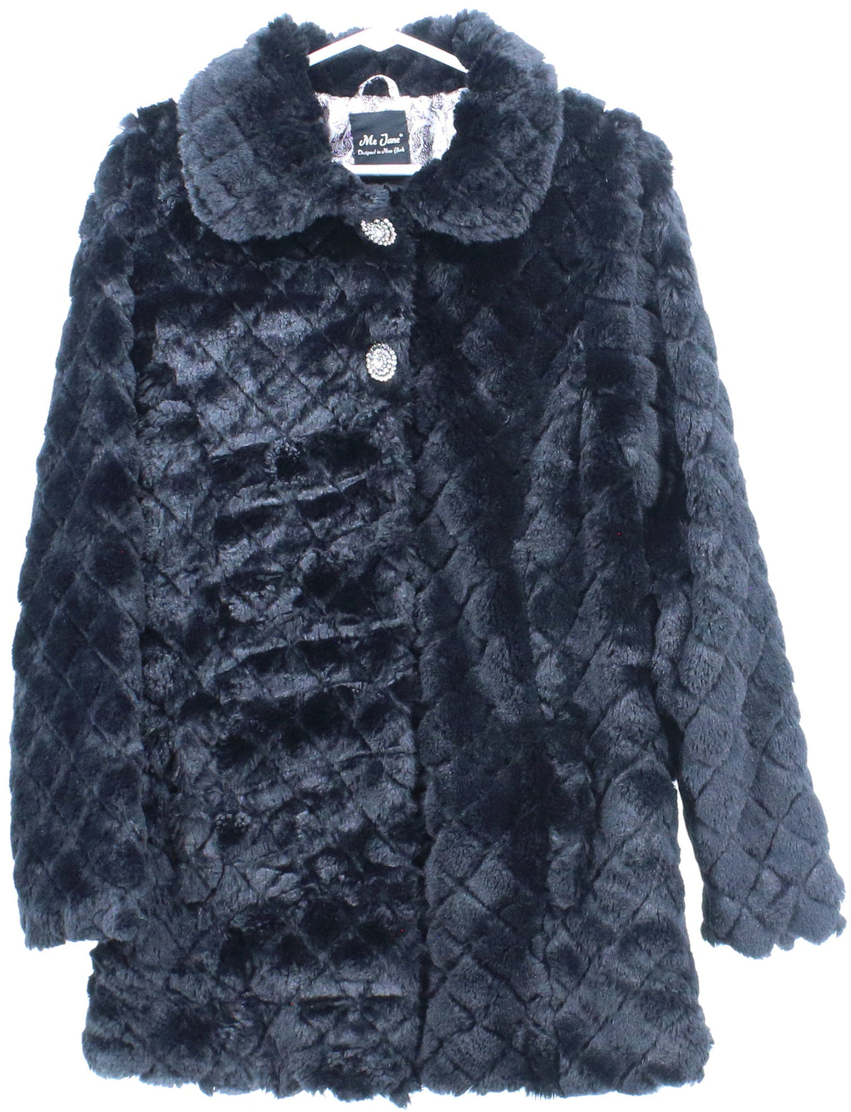 Me Jane Black Faux Fur Coat