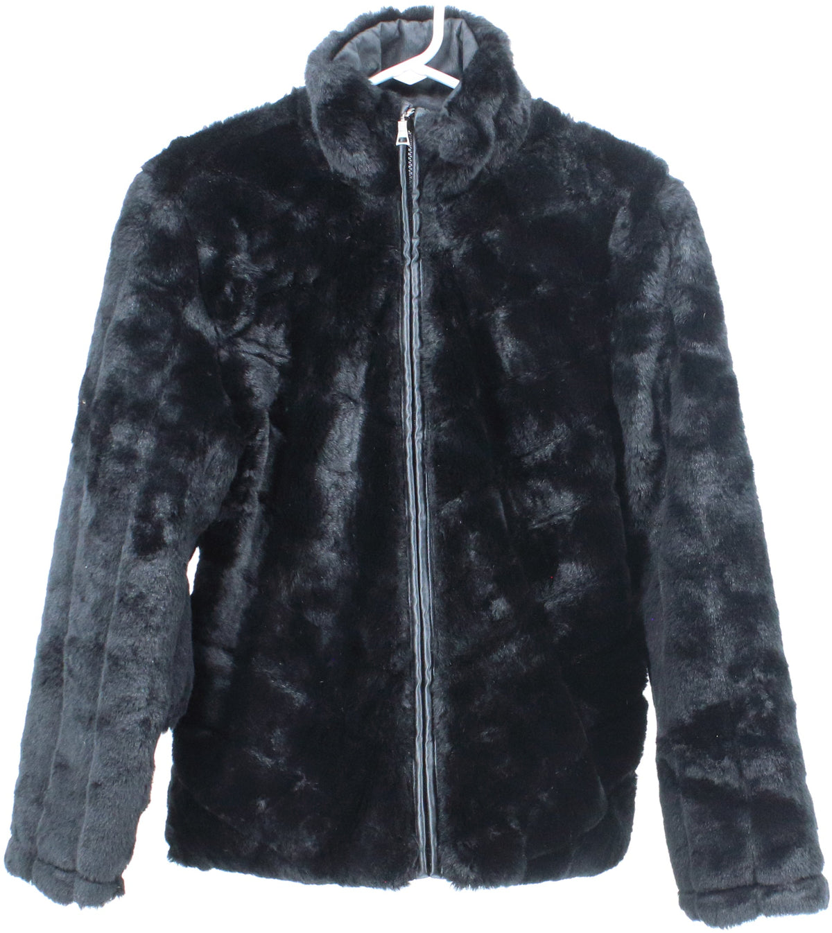 Outbrook Reversible Short Black Faux Fur Coat