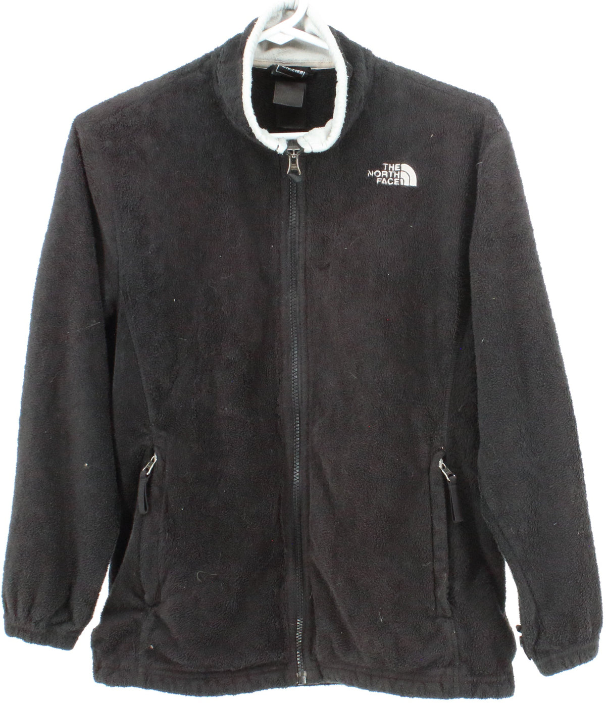 The North Face Girl's Black With Grey Detail Fleece