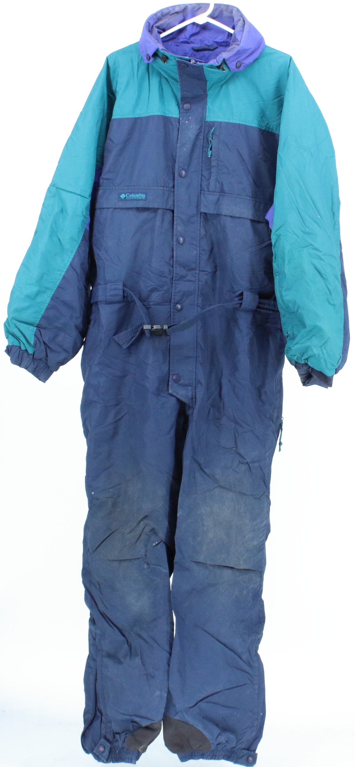 Columbia Men's Blue and Green Snowsuit