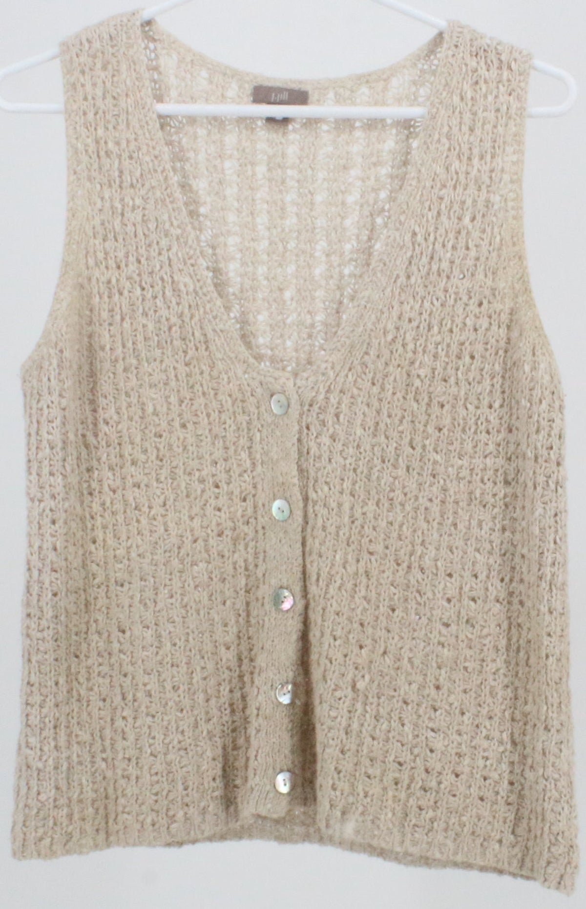 J.Jill Beige Button up Tank Top