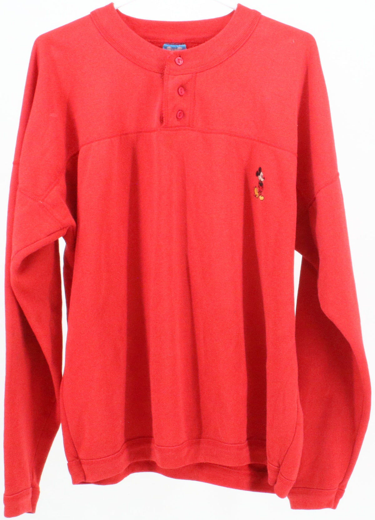 Disney Mickey Buttons Red Sweatshirt