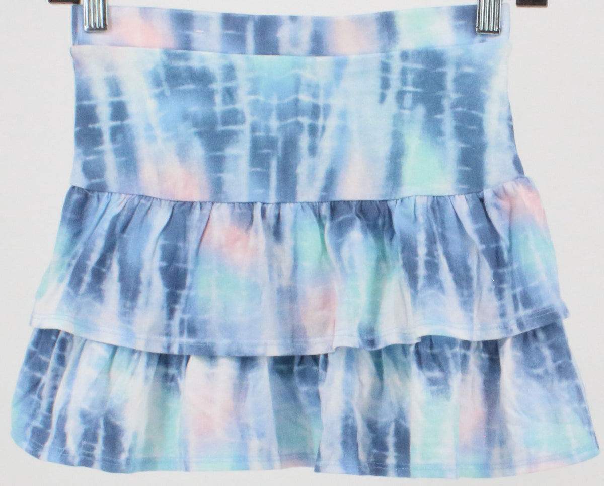 Blue Tie Dye Active Skirt-Shorts