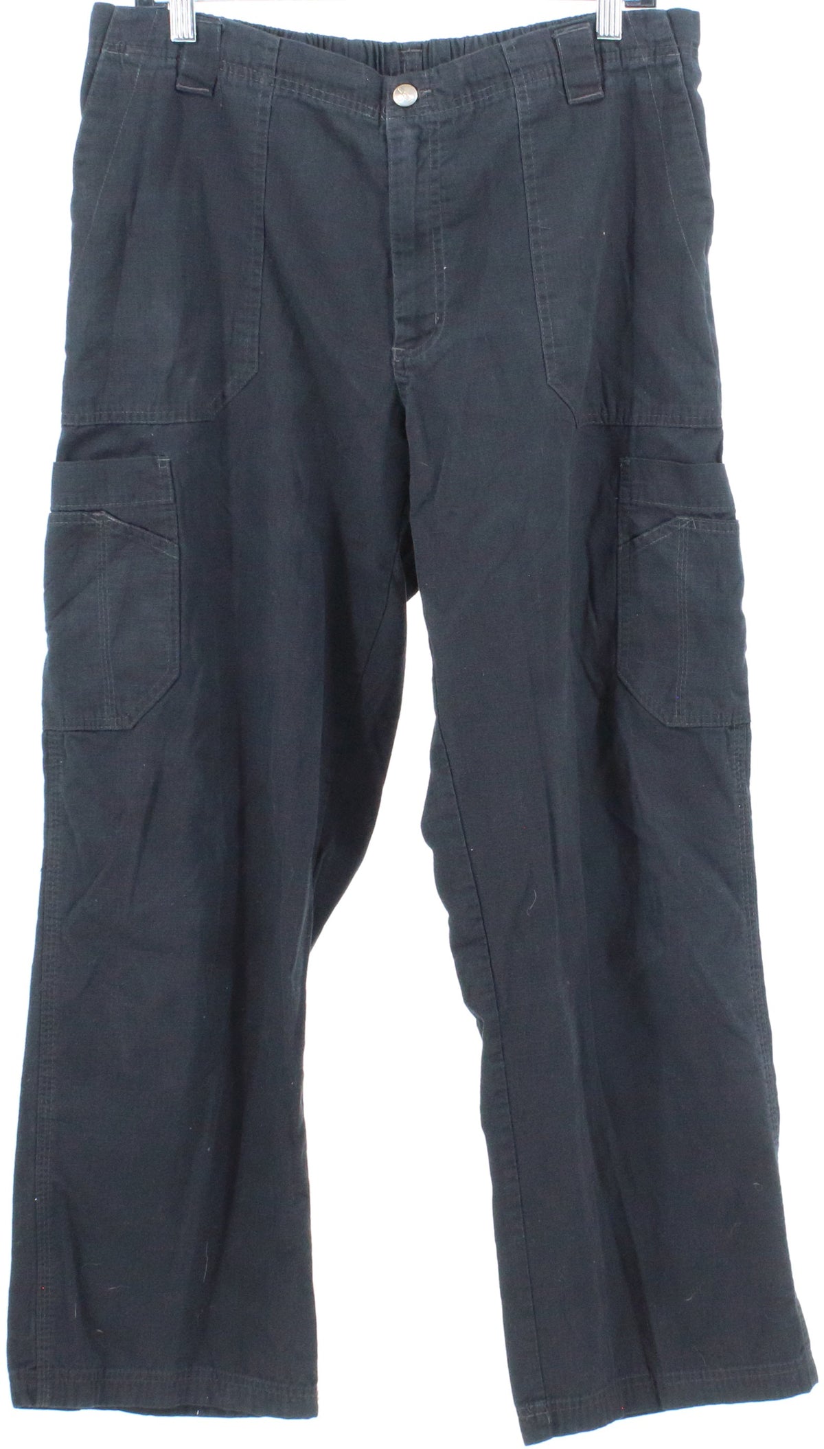 Carhartt Black Cargo Pants With Elastic On The Back