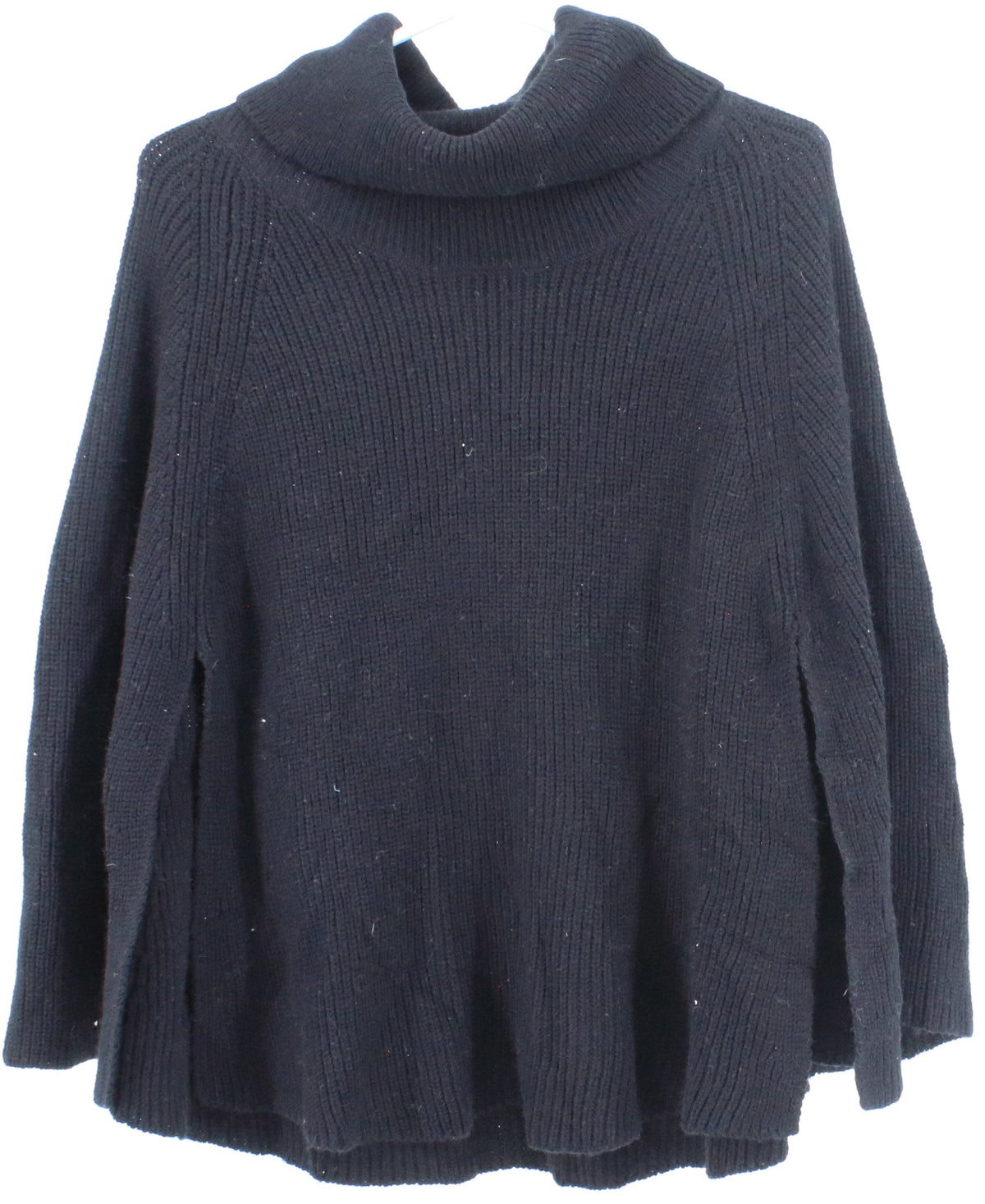 A.New.Day Black Poncho Turtleneck Sweater