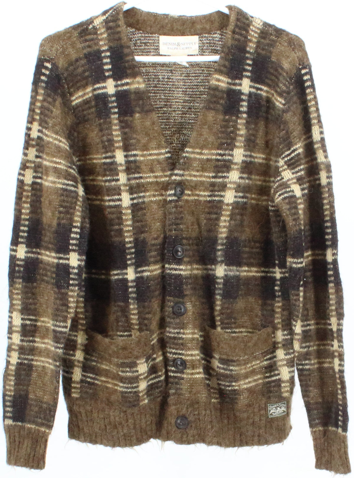 Denim & Supply Ralph Lauren Brown Plaid Cardigan