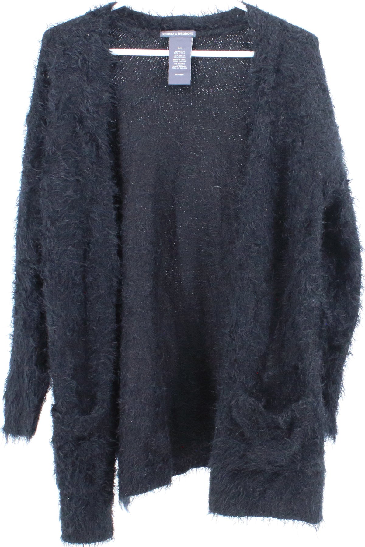 Chelsea & Theodore Black Open Cardigan