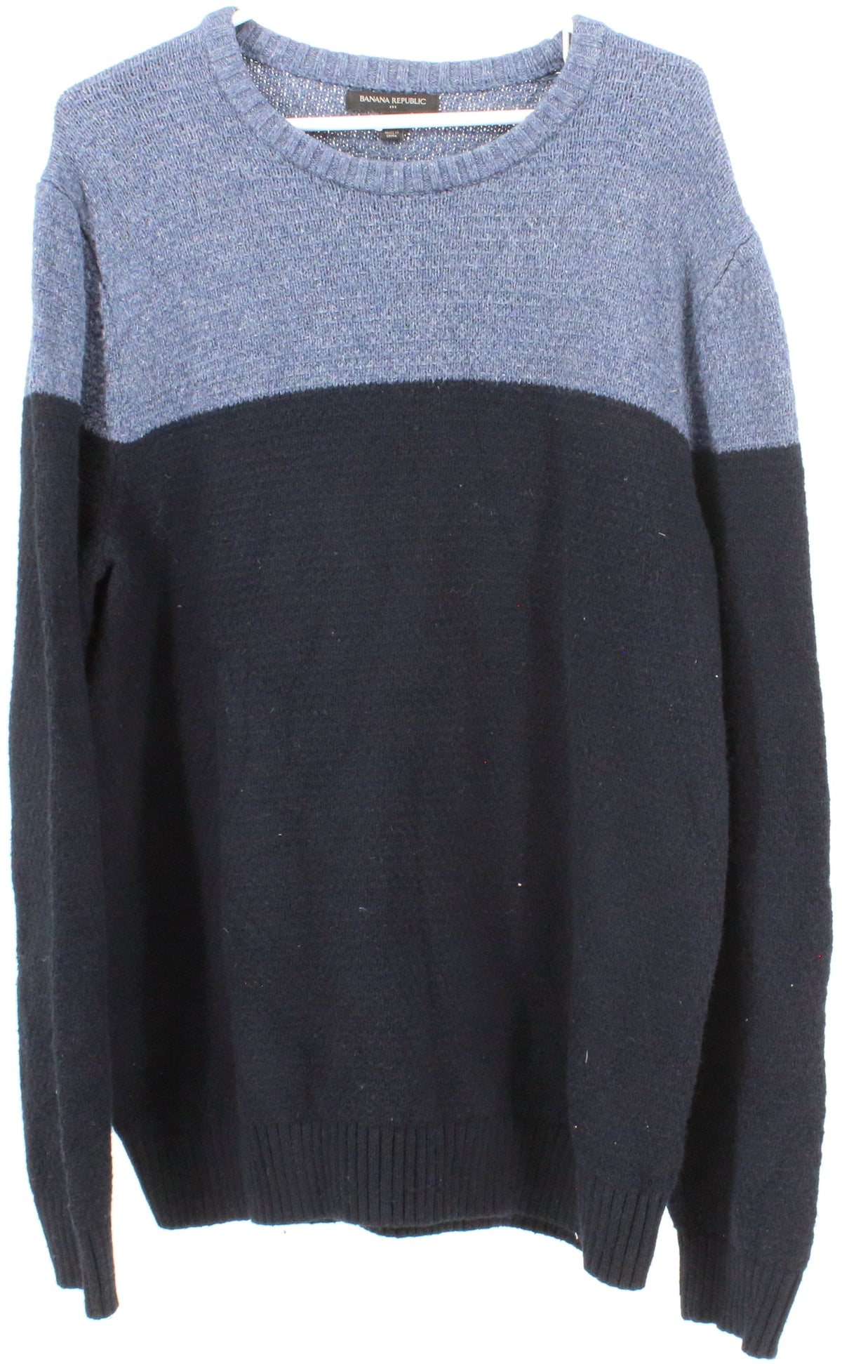 Banana Republic Navy Blue and Blue Sweater