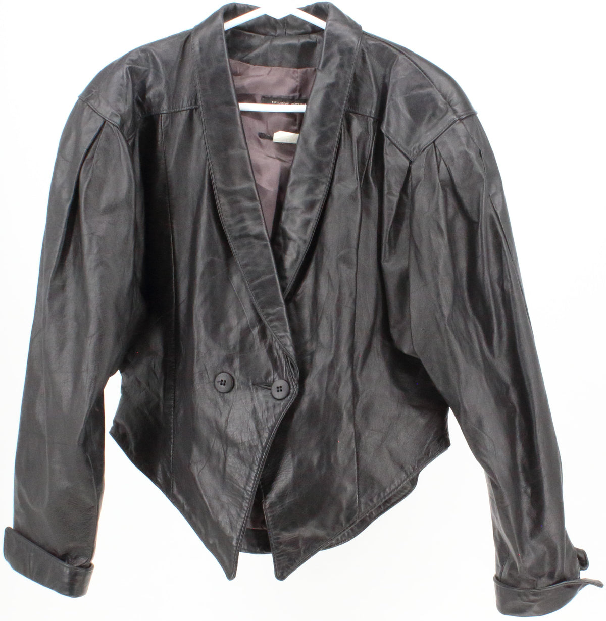 Black Leather Short Jacket