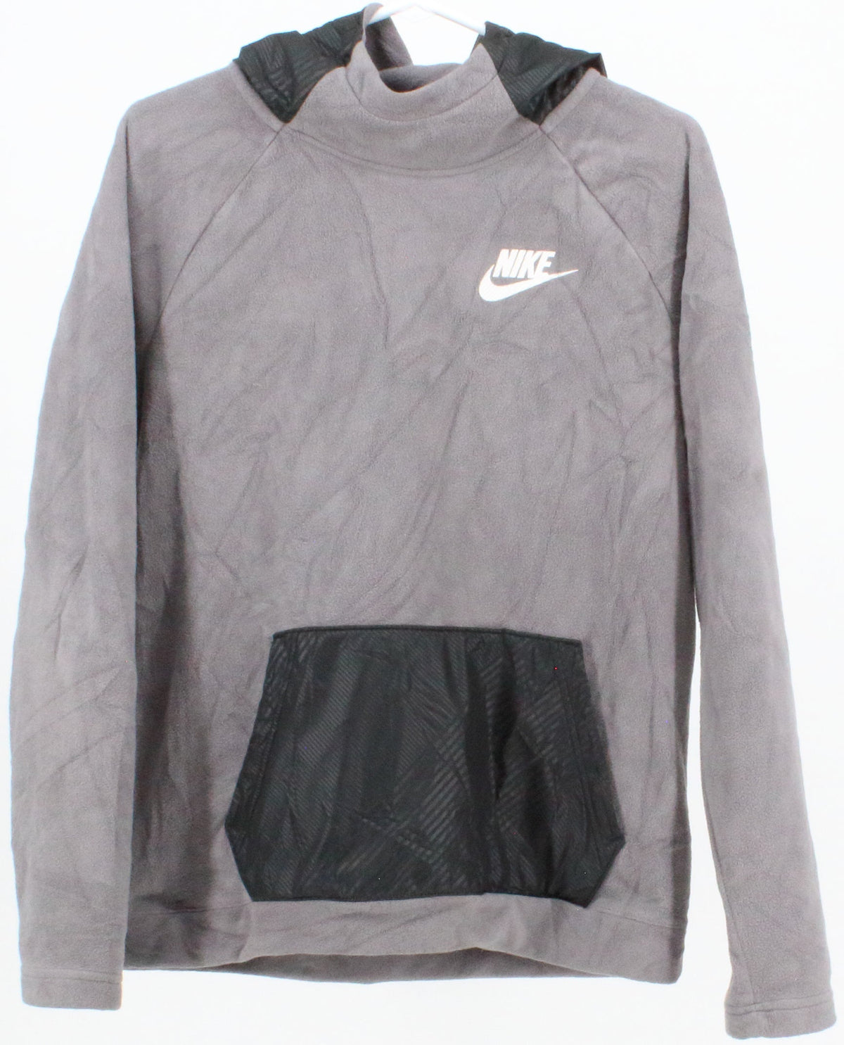 Nike Hooded Grey and Black Fleece