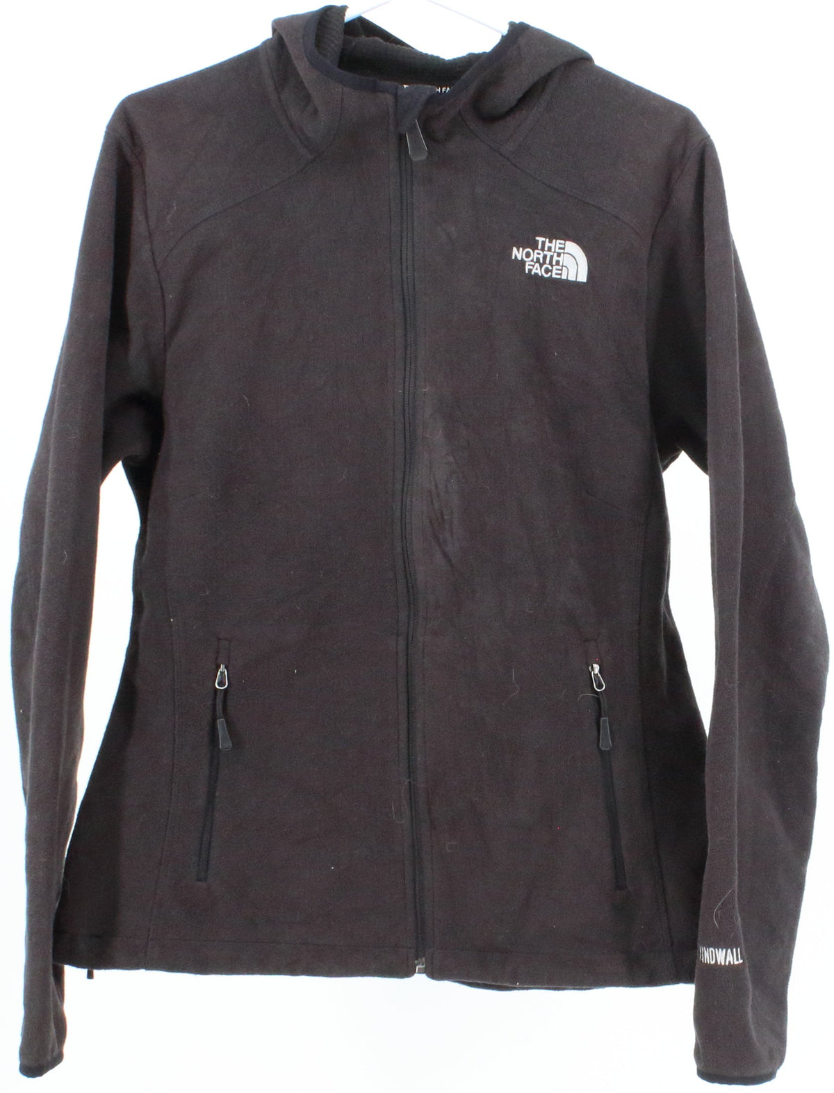 The North Face Windwall Hooded Full Zip Black Women's Fleece