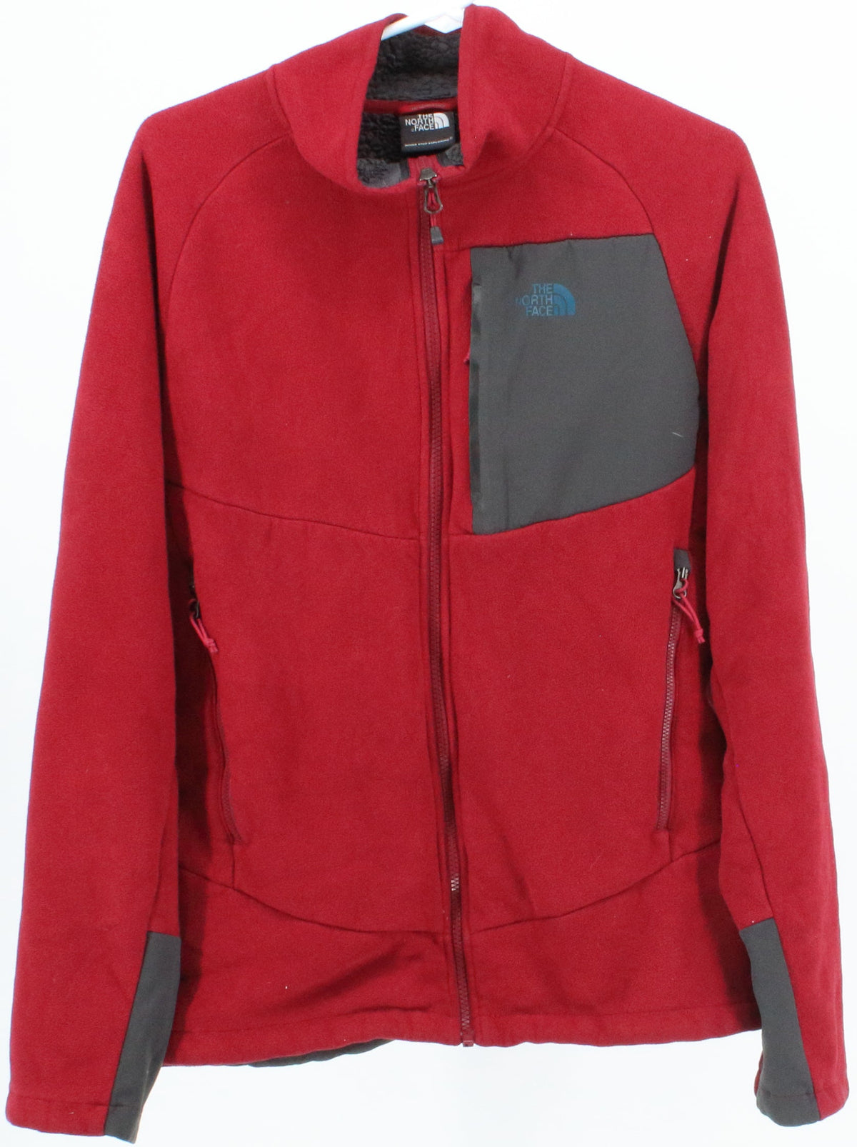 The North Face Red and Dark Grey Full Zip Men's Fleece