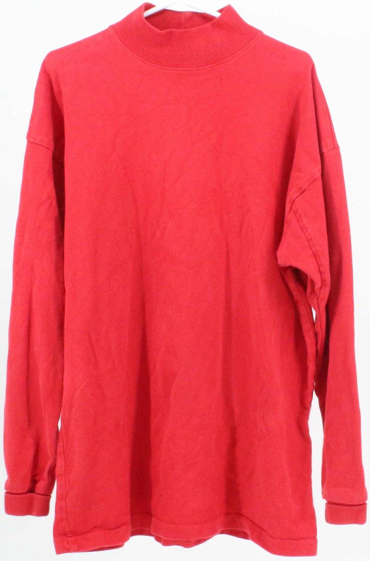 L.L.Bean Red Mock Neck Sweatshirt