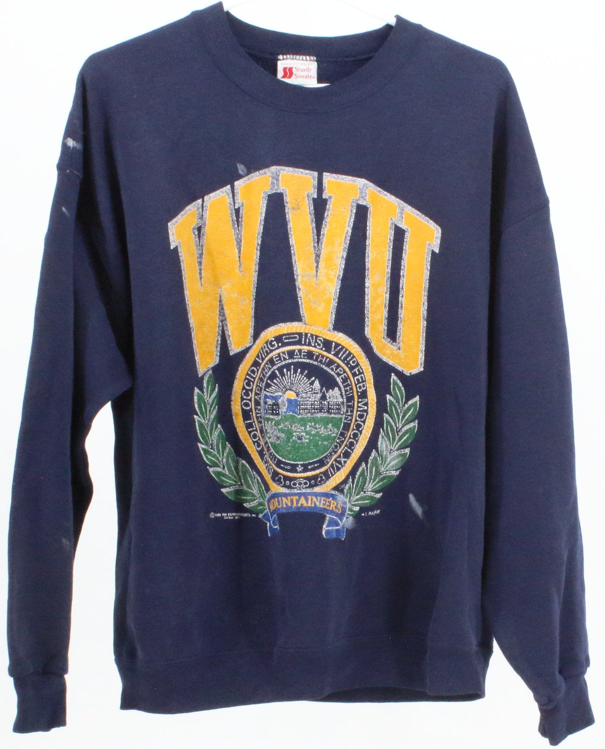 Bassett-Walker Sturdy Sweats WVU Mountaineers Navy Blue Sweatshirt