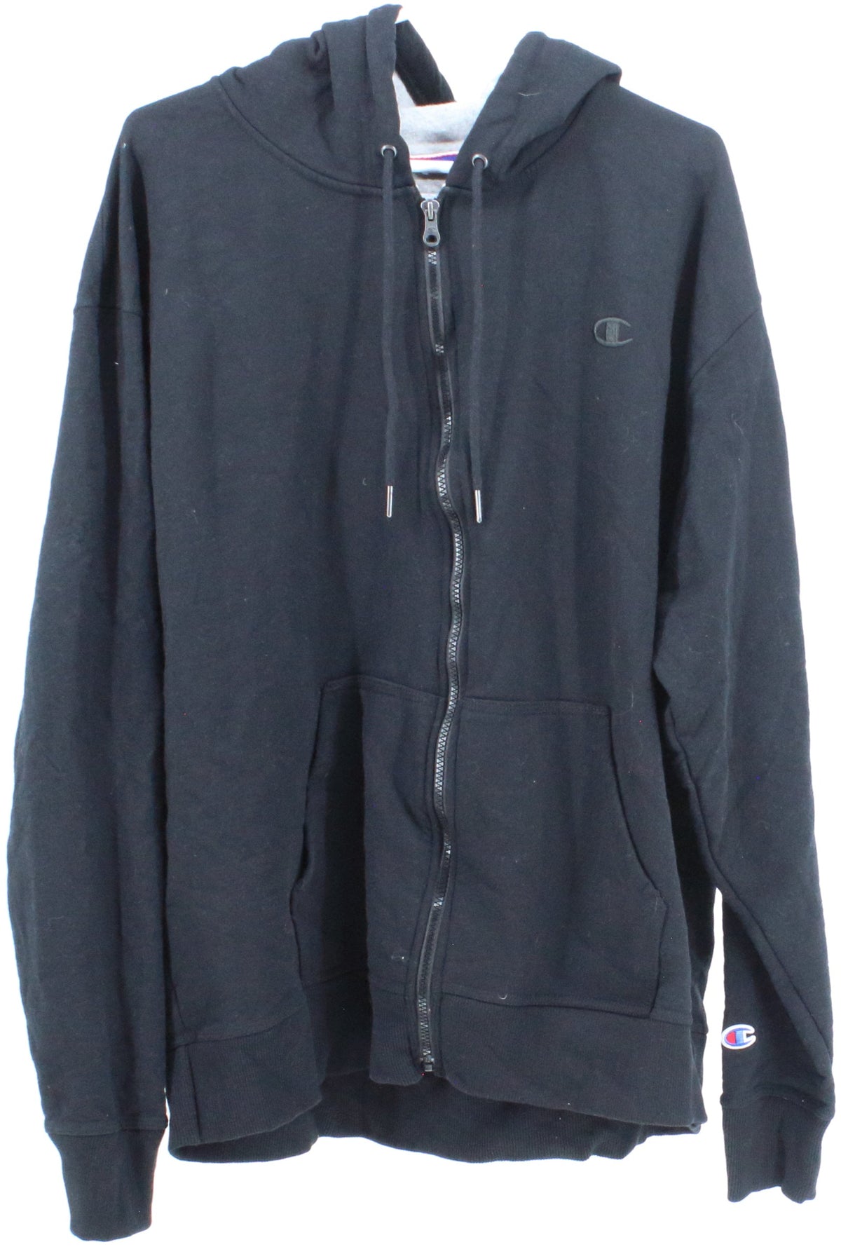 Champion Authentic Athleticwear Black Full Zip Hooded Sweatshirt