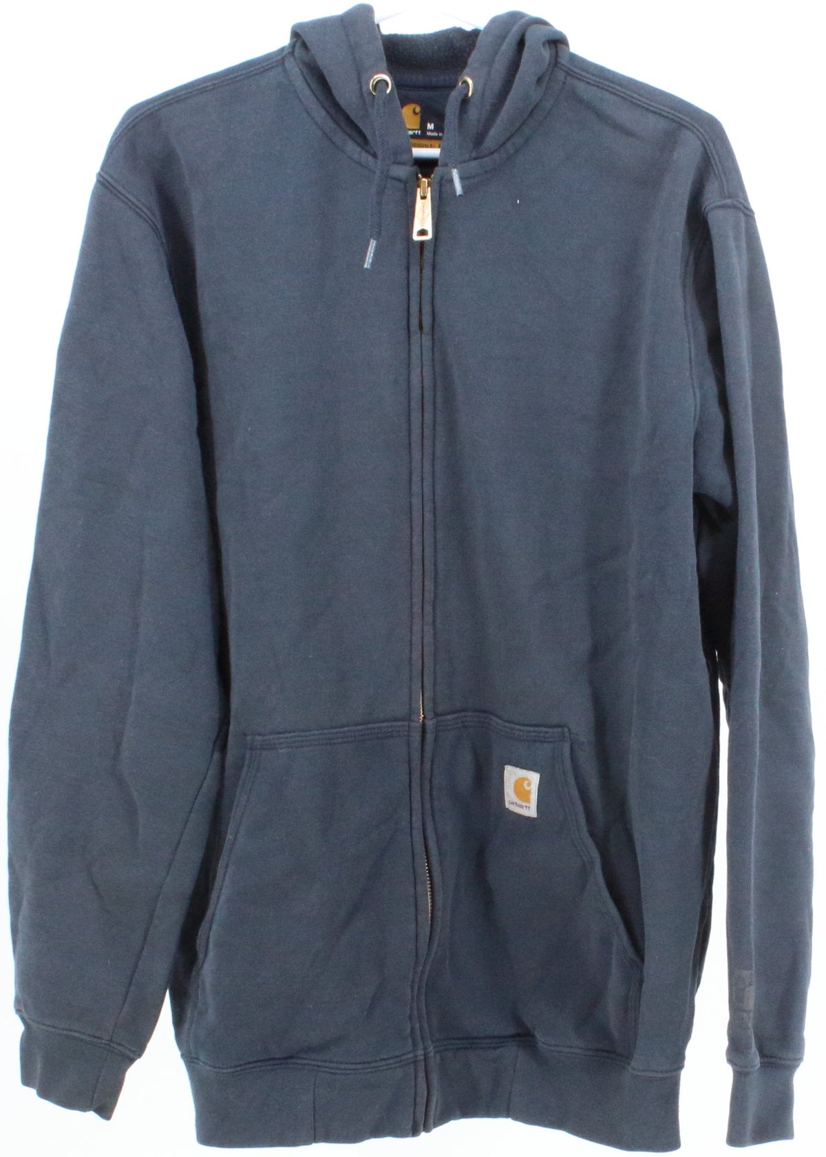 Carhartt Original Fit Rain Defender Navy Blue Full Zip Hooded Sweatshirt