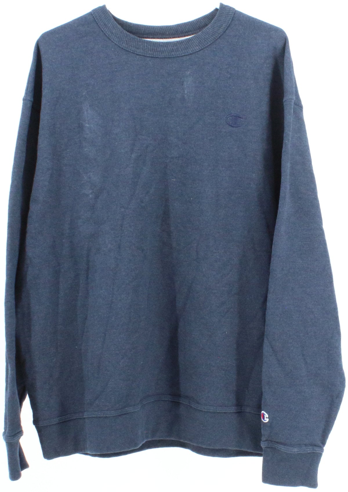 Champion Authentic Dark Blue Melange Crew Neck Sweatshirt