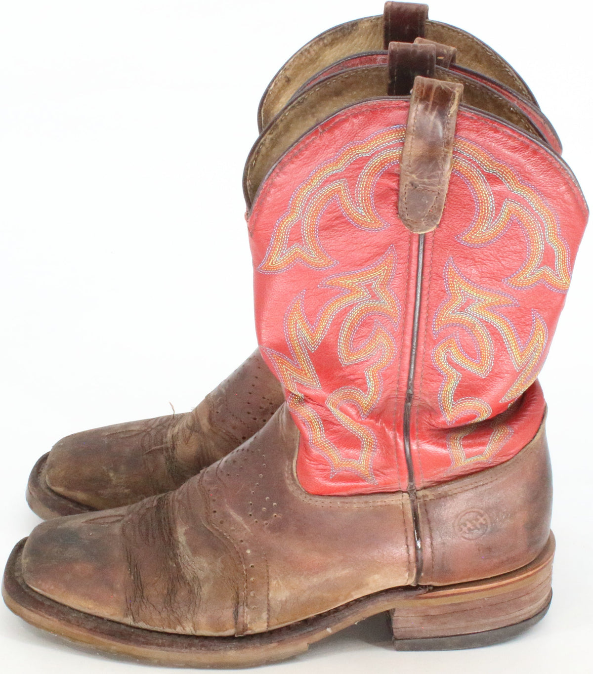 Double-H Boot Company Brown and Red Western Boot
