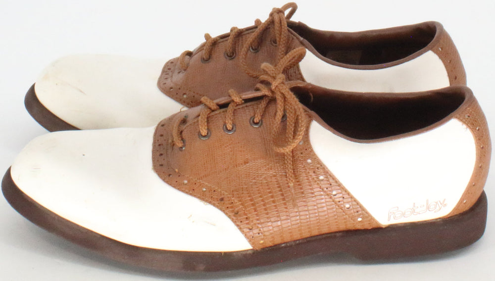 Foot-Joy White and Brown Golf Shoes