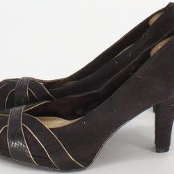 Abaeté Black High Heels With Gold Detail