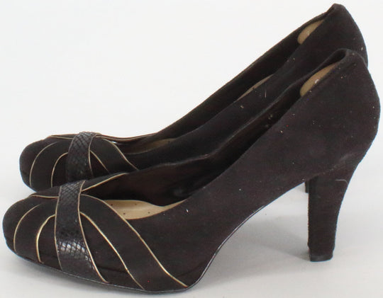 Abaeté Black High Heels With Gold Detail