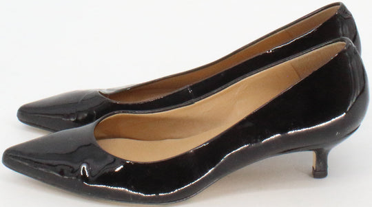 Talbots Black Varnish Kitten Heels Scarpin