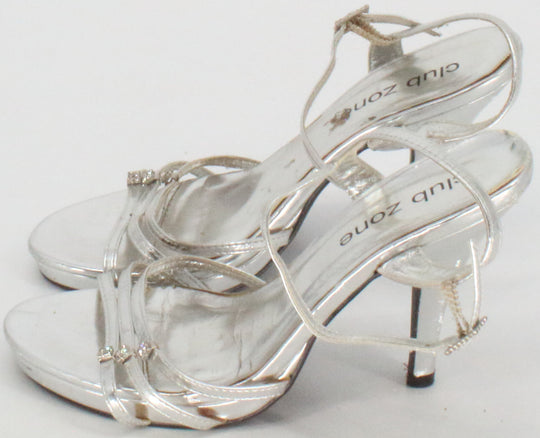 Club Zone Silver High Heels Sandals