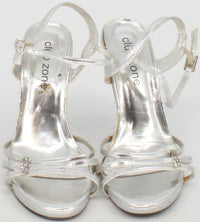 Load image into Gallery viewer, Club Zone Silver High Heels Sandals
