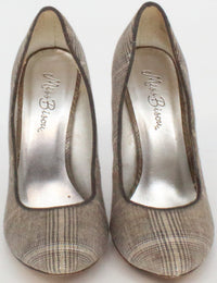 Load image into Gallery viewer, Miss Bisou Beige and Black Checkered Round Toe High-heeled Pump
