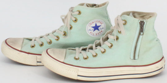 Converse All-Star Chuck Taylor Green Acqua High Top With Side Zipper