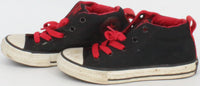 Load image into Gallery viewer, All-Star Converse Black and Red Kids Mid Top
