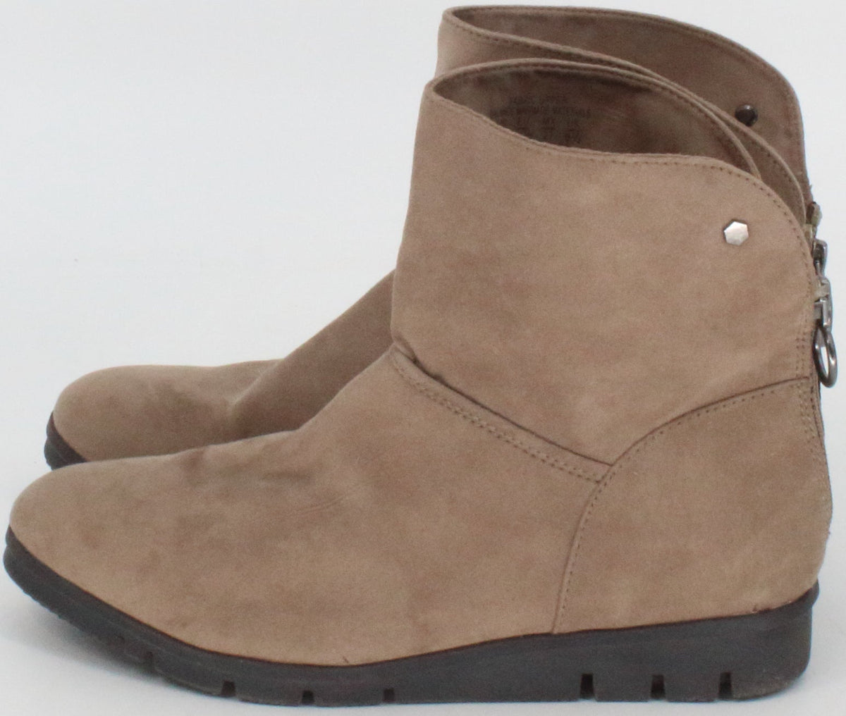 Basic Editions Taupe Mid Calf Boots