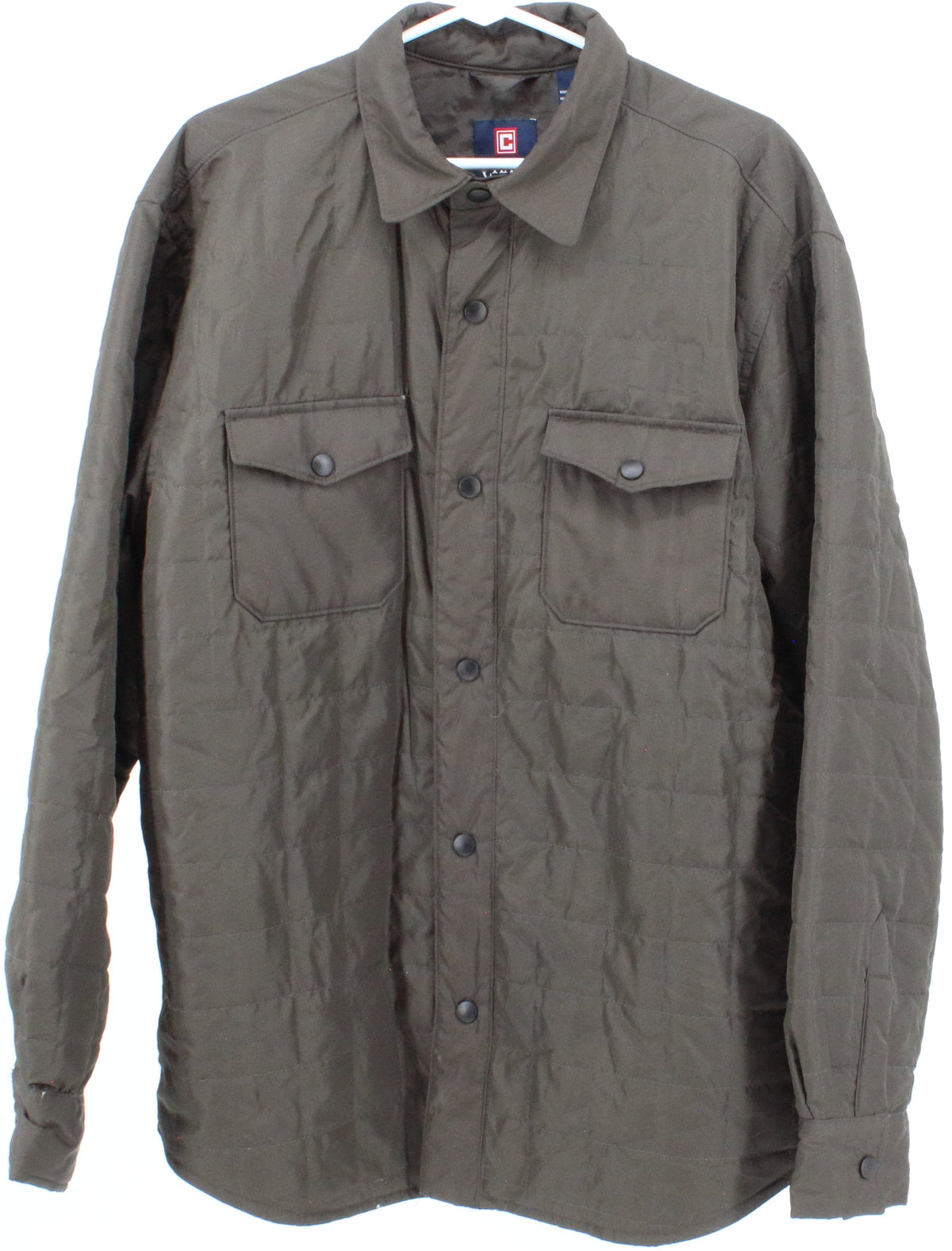 Chaps Military Green Quilted Shirt