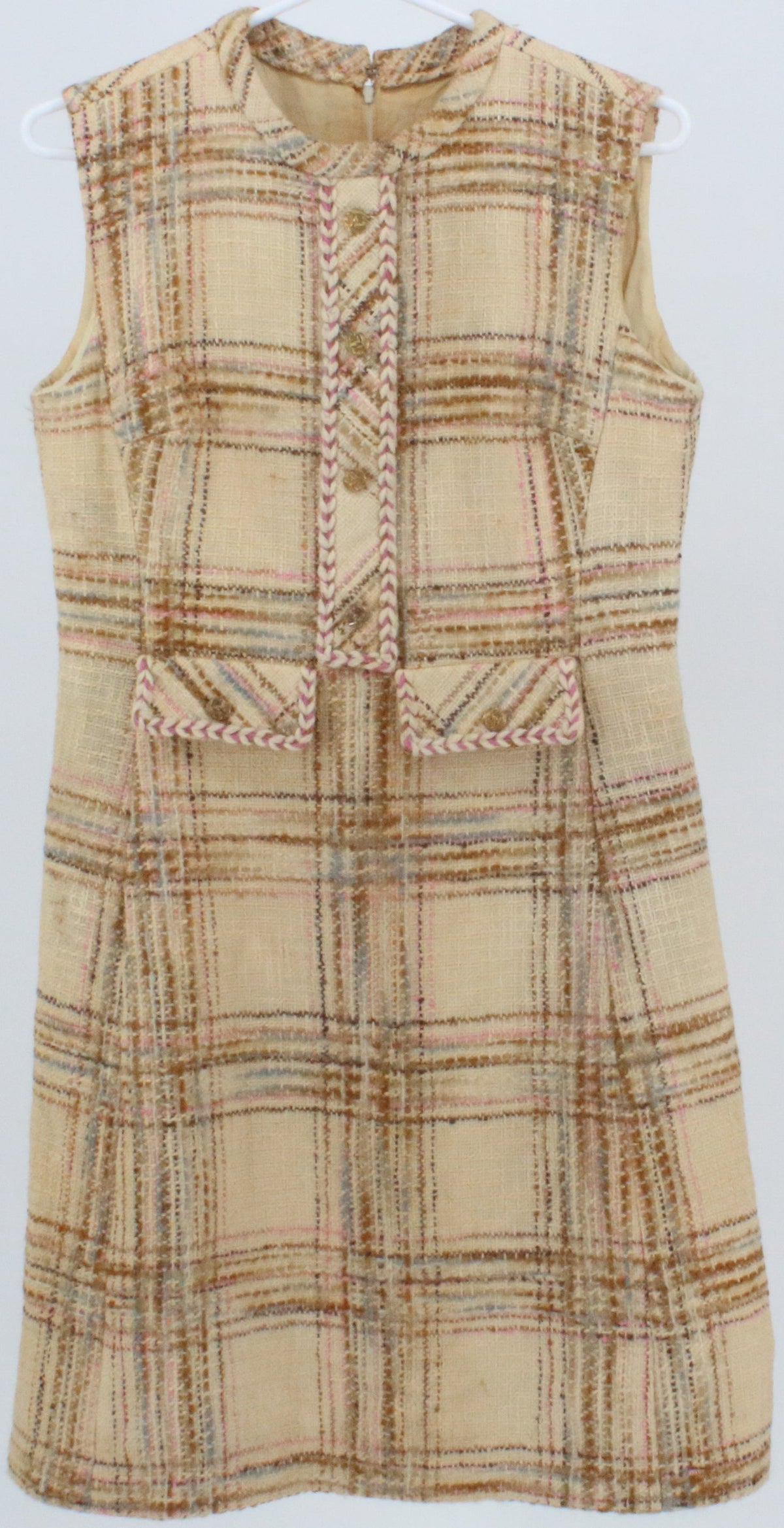 Helen Moutgomery Beige Tweed Dress